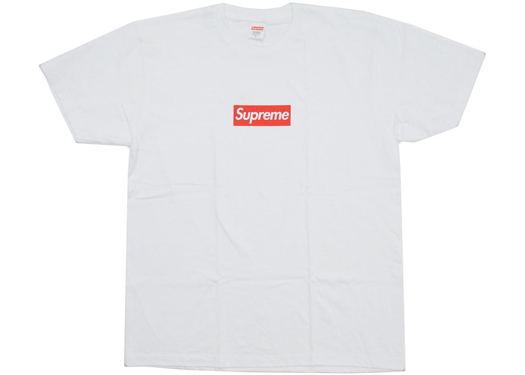 SUPREME - 20TH ANNIVERSARY BOX LOGO TEE (2014)(WHITE)(USED) - Supreme-20th-Anniversary-Box-Logo-Tee-White