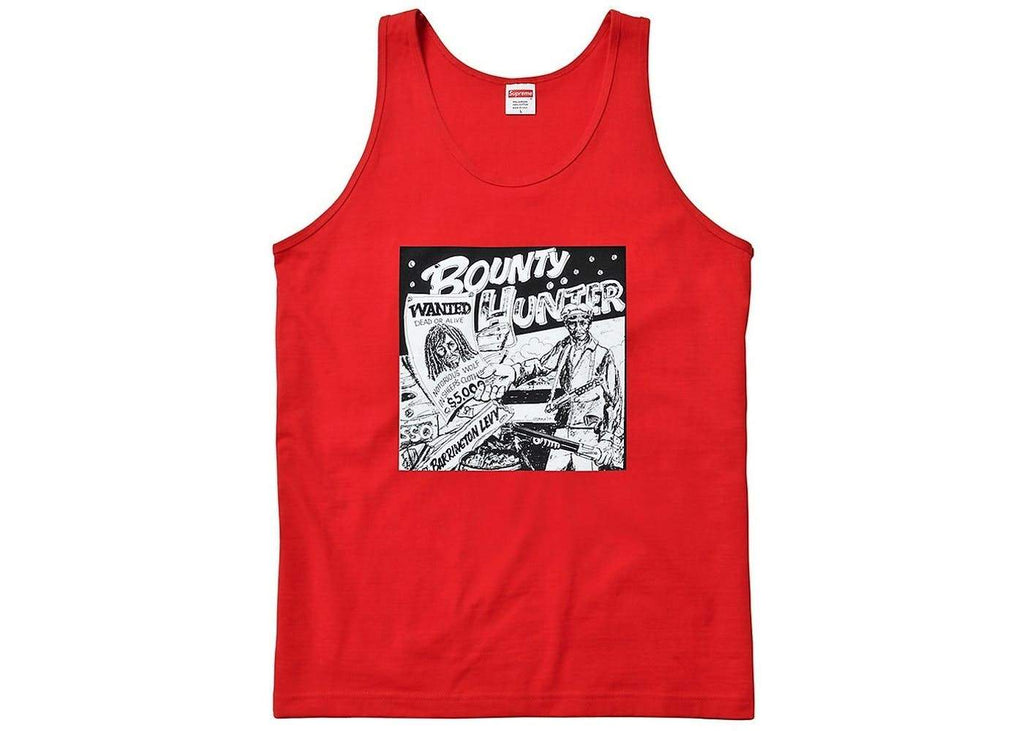 SUPREME/BARRINGTON LEVY & JAH LIFE - BOUNTY HUNTER TANK TOP (RED) - Supreme-Barrington-Levy-Jah-Life-Bounty-Hunter-Tank-Top-Red