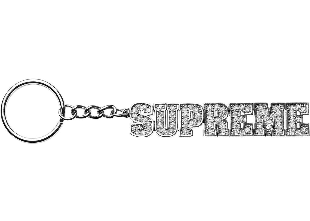 SUPREME - BLOCK LOGO KEYCHAIN (SILVER) - Supreme-Block-Logo-Keychain-Silver