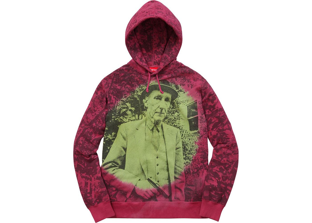 SUPREME - BURROUGHS HOODED SWEATSHIRT (BURGUNDY) - Supreme-Burroughs-Hooded-Sweatshirt-Burgundy