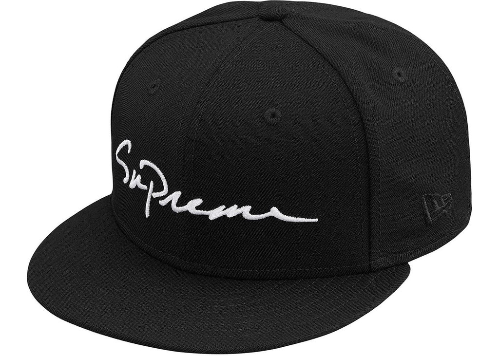 SUPREME/NEW ERA - CLASSIC SCRIPT HAT (BLACK) - Supreme-Classic-Script-New-Era-Black-1