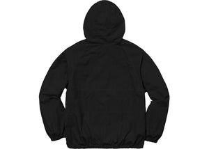 SUPREME - HOODED RAGLAN JACKET (BLACK) - Supreme-Cotton-Hooded-Raglan-Jacket-Black-2