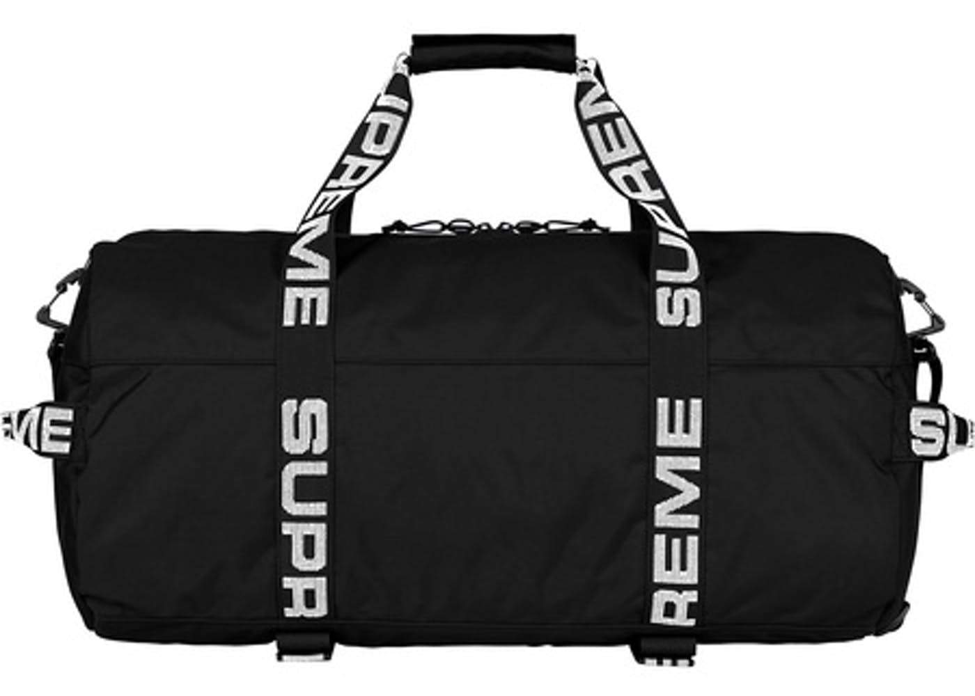 SUPREME - LARGE DUFFLE BAG S/S '18 (BLACK) - Supreme-Duffle-Bag-SS18-Black-2