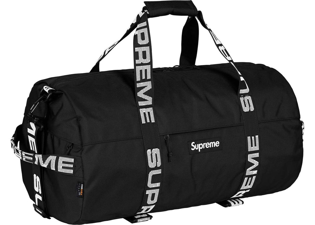 SUPREME - LARGE DUFFLE BAG S/S '18 (BLACK) - Supreme-Duffle-Bag-SS18-Black