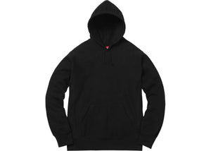 SUPREME - EMBOSSED LOGO HOODED SWEATSHIRT (BLACK) - Supreme-Embossed-Logo-Hooded-Sweatshirt-Black