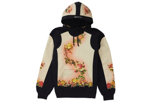 SUPREME/JEAN PAUL GAULTIER - FLORAL PRINT HOODED SWEATSHIRT (BLACK) - Supreme-Jean-Paul-Gaultier-Floral-Print-Hooded-Sweatshirt-Black