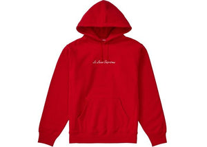 SUPREME - LE LUXE HOODED SWEATSHIRT (RED) - Supreme-Le-Luxe-Hooded-Sweatshirt-Red