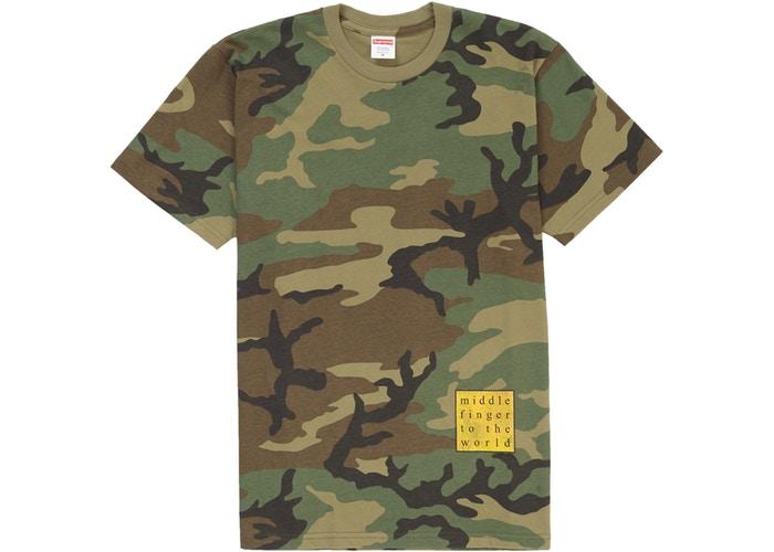 SUPREME - MIDDLE FINGER TO THE WORLD TEE - Supreme-Middle-Finger-to-the-World-Tee-Woodland-Camo