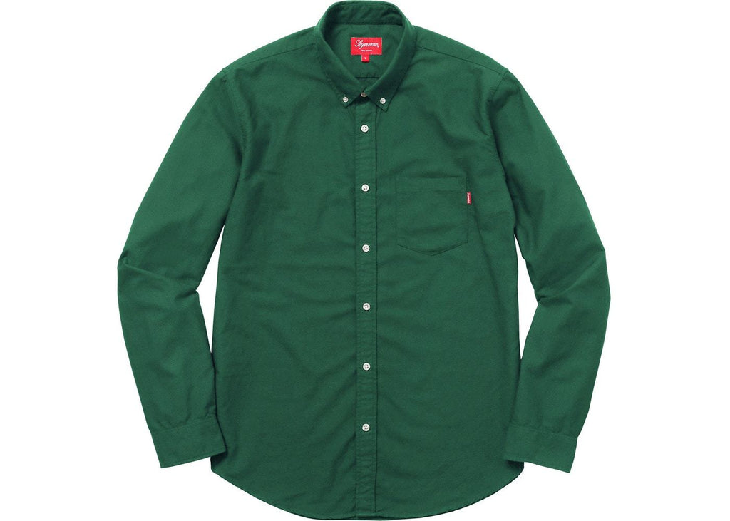 SUPREME - OXFORD SHIRT GREEN (GREEN) - Supreme-Oxford-Shirt-Green