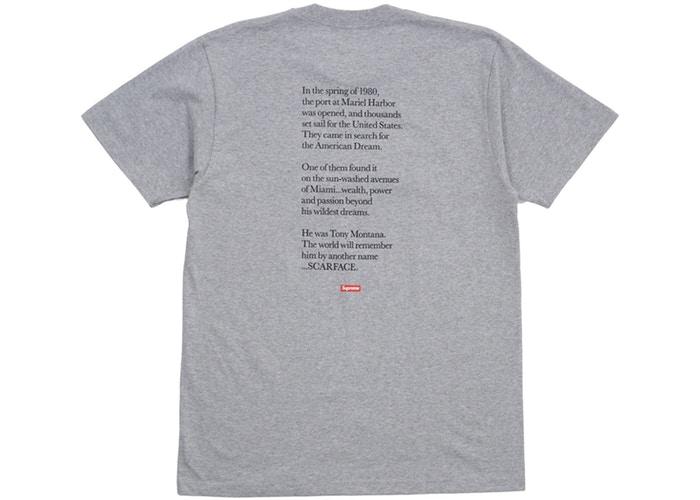 SUPREME - SCARFACE FRIEND TEE (HEATHER GREY) (USED) - Supreme-Scarface-Friend-Tee-Heather-Grey-2