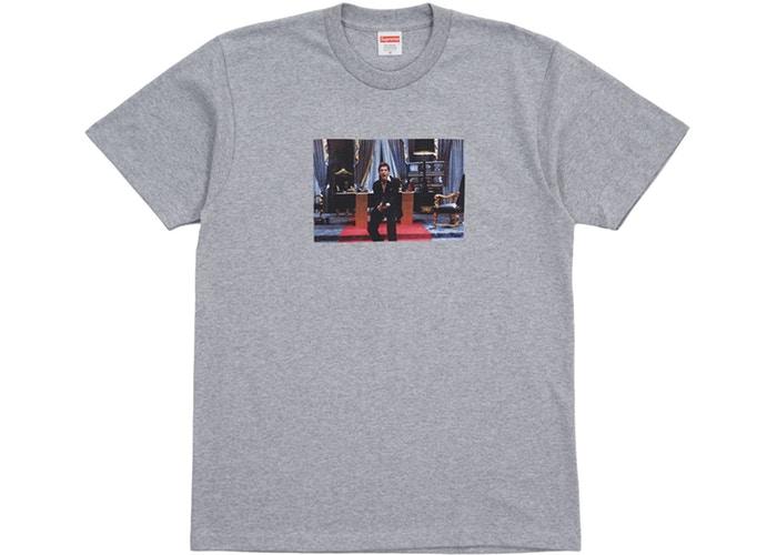 SUPREME - SCARFACE FRIEND TEE (HEATHER GREY) (USED) - Supreme-Scarface-Friend-Tee-Heather-Grey