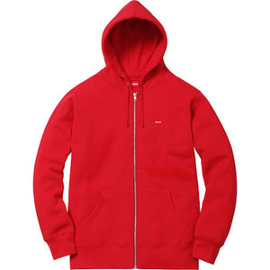 SUPREME - SMALL BOX ZIP UP SWEATSHIRT (RED) - Supreme-Small-Box-Logo-Hoodie-Sweat-Sweater-Zip-Up