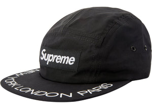 SUPREME -  VISOR PRINT CAMP CAP (BLACK) - Supreme-Visor-Print-Camp-Cap-Black