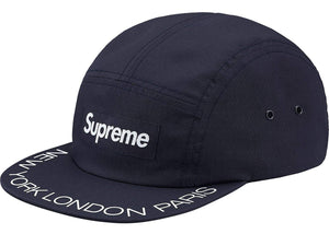 SUPREME - VISOR PRINT CAMP CAP (NAVY) - Supreme-Visor-Print-Camp-Cap-Navy