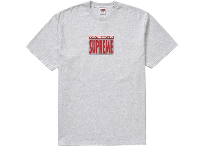 SUPREME - WHO THE FUCK TEE (ASH GREY) - Supreme-Who-The-Fuck-Tee-Ash-Grey