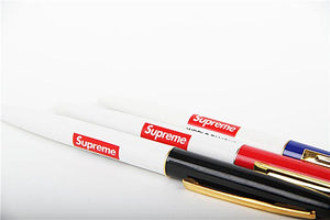 SUPREME/BIC - CLIP PEN (SET OF 3) - Supreme-logo-sport-roller-ball-pen-3PCS