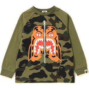 BAPE - 1ST CAMO TIGER L/S TEE KIDS (GREEN) - TI1