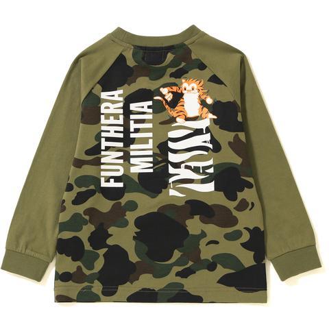 BAPE - 1ST CAMO TIGER L/S TEE KIDS (GREEN) - TI2