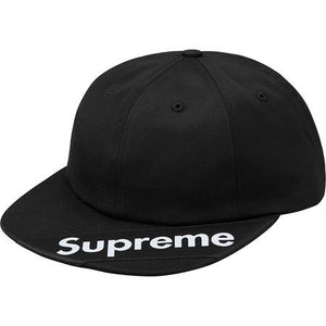 SUPREME - VISOR LABEL 6-PANEL (BLACK) - VISOR