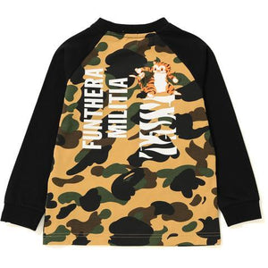 BAPE - 1ST CAMO TIGER L/S TEE KIDS (YELLOW) - YEL2