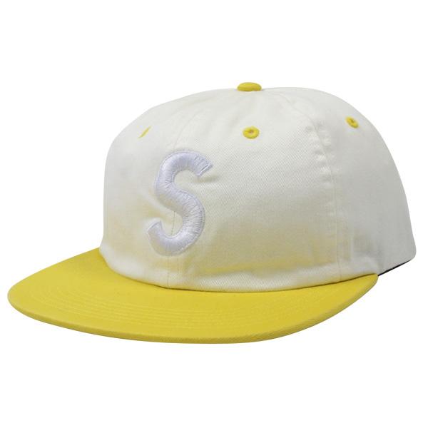 SUPREME - WASHED S LOGO 6-PANEL SS16 (WHITE) - YELLOW_SUPREME_SS16