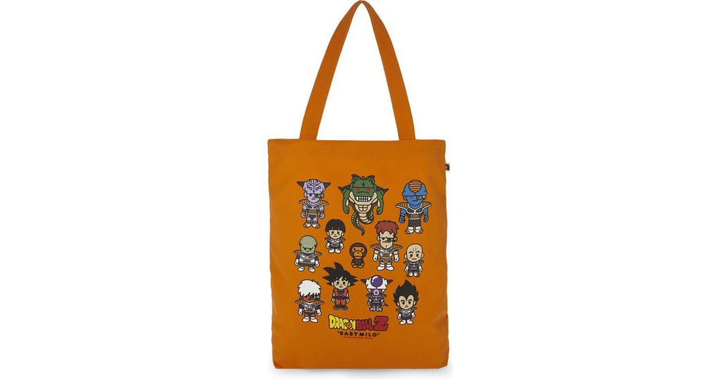 BAPE - DRAGON BALL Z TOTE BAG (ORANGE) - a-bathing-ape-Orange-Dragon-Ball-Z-Cotton-Tote