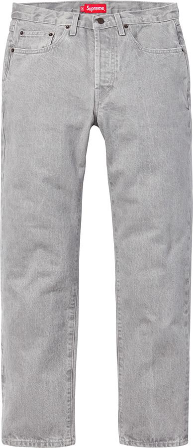 SUPREME/LEVIS - WASHED GREY SLIM JEANS - at1pNFFxfto