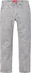 SUPREME/LEVIS - WASHED GREY SLIM JEANS - at1pNFFxfto