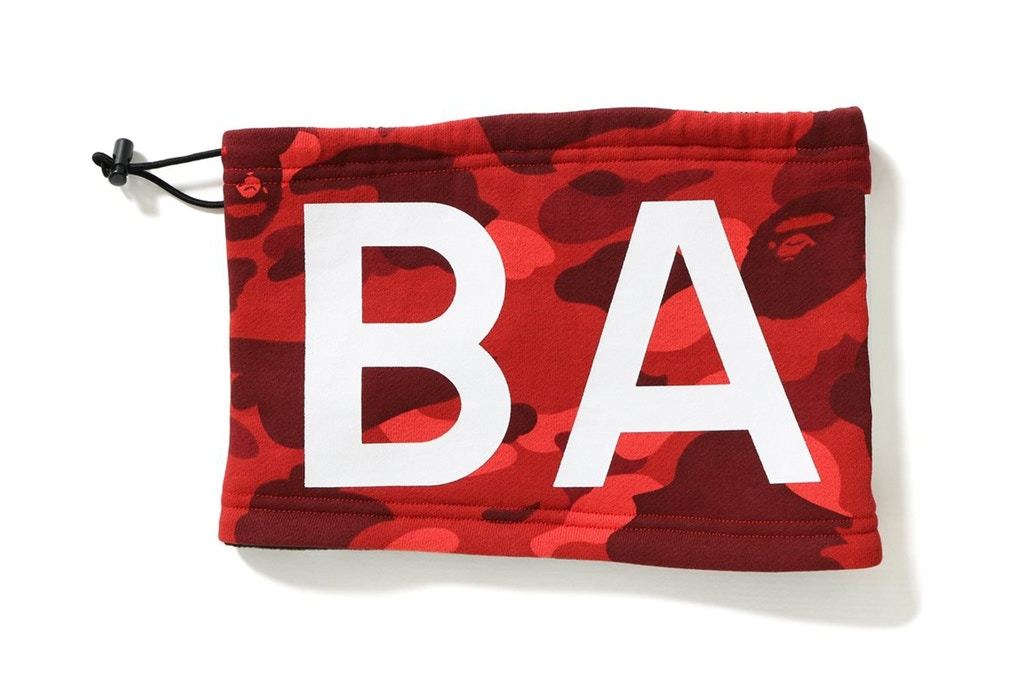BAPE - 1ST CAMO NECK WARMER (RED) - bape-color-camo-neck-warmer-7