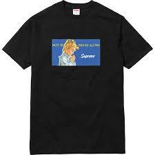 SUPREME - NOT BY BREAD ALONE TEE (BLACK) [USED] - nbba