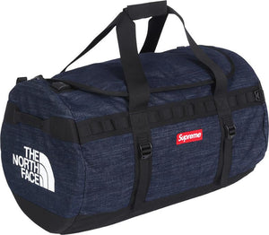 SUPREME/THE NORTH FACE - DENIM BASE CAMP DUFFLE BAG - pnJkmsU40RA