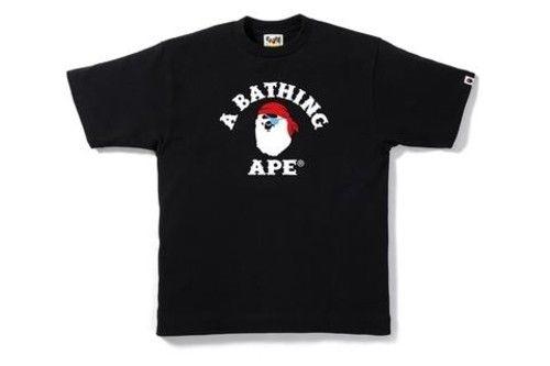 BAPE - APE PIRATE COLLEGE TEE (BLACK) - s-l500