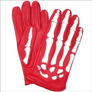 SUPREME/VANSON - LEATHER X RAY GLOVES (RED) - vanson