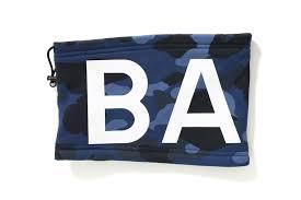 BAPE - 1ST CAMO NECK WARMER (BLUE) - warmer